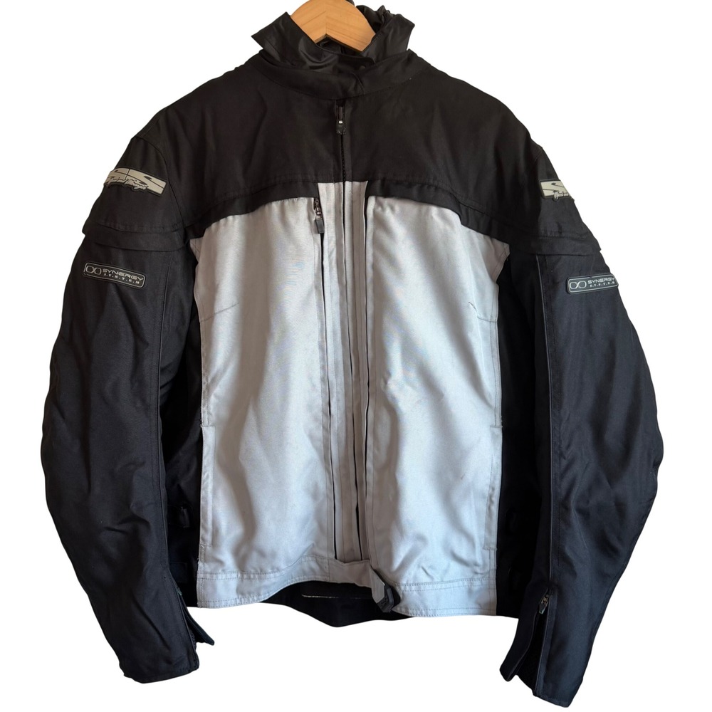 Speed‎ & Strength Motorcycle Jacket Black Gray Armored Riding Womens 2XL Moto